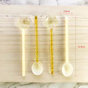 Cuchara para Postre y Café, Diseño Bonito, Cuchara de Vidrio de Borosilicato para Bodas, Hogar Moderno - Product Image 4