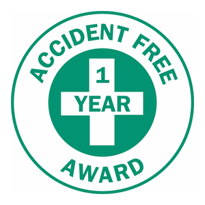 Brady 1-Year Accident-Free Award <b>Hard</b> <b>Hat</b> Labels 2 Inch Diameter Durable Matte Self-Adhesive Safety Campaign <b>Stickers</b> - Product Image 3