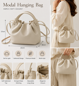 2026 High Genuine Leather Crossbody Bag Two <b>Straps</b> Zipper Chains-Waterproof Portable for Shopping Travel-B2B for INDIA - Product Image 2