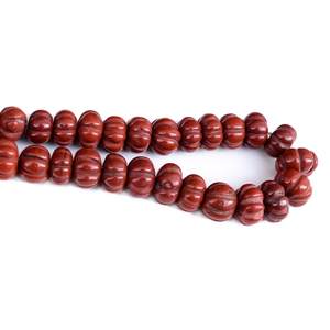 Cuentas de Piedra Preciosa de Jaspe Rojo Natural Talladas en Forma de Melón, para la Elaboración de Joyería, Hilo de Piedras Sueltas de Alta Calidad - Product Image 2