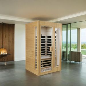 Sauna a Infrarossi per Due Persone in Legno di Hemlock con Funzione di Incasso nel Tetto - Product Image 4