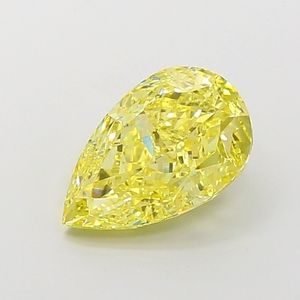 เพชรทรงลูกแพร์สีเหลือง CVD ผลิตในห้องปฏิบัติการ รับรองโดย IGI จาก MANYA JEWELS น้ำหนัก 3 ถึง 4 กะรัต เจียระไนอย่างดีเยี่ยม สำหรับทำเครื่องประดับ - Product Image 1
