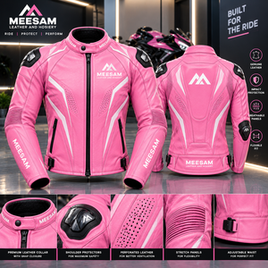 Chaqueta de Motocicleta de Cuero Perforado Amarillo y Blanco, Transpirable, para Carreras, con Protectores de Hombro - Product Image 2