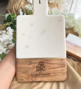 Tabla de Quesos de Mármol y Madera de Acacia de Primera Calidad con Cuchillos para Queso de Acero Inoxidable Dorado, Juego de Servicio de Charcutería Premium - Product Image 6
