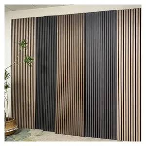 Panneaux muraux insonorisants populaires pour la décoration intérieure, panneaux acoustiques en fibre de polyester, noyau en caoutchouc, nouveau design pour la décoration murale - Product Image 6