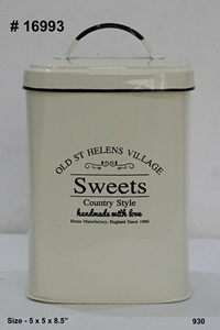Handcrafted American Style Iron <b>Kitchen</b> <b>Storage</b> <b>Container</b> with Detachable Lid Airtight Food <b>Storage</b> Jar - Product Image 2