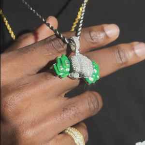 Colgante de Moissanita de Plata de Ley 925 con Diseño de Moneda, Joyería Hip Hop Iced Out, Colgantes y Dijes de Joyería Fina, ¡Venta Caliente! - Product Image 4