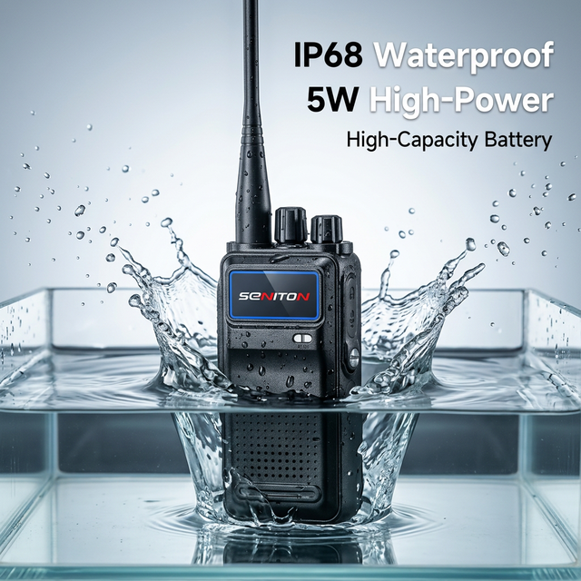IP68 Waterproof Intercom High-Power Long Range Analog Walkie VHF&UHF High-Capacity Two Way Radio Suitable for Multiple Scenarios