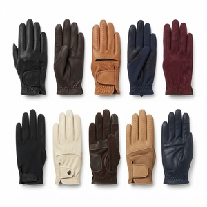 Guantes de Montar de Cuero Verde Oliva para Mujer, Dedos Completos, Antideslizantes, Cierre de Velcro, para Uso en Exteriores, Estilo Veraniego - Product Image 6