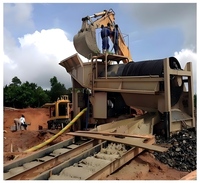 Machine à laver l'or industrielle, boîte à sluice en acier inoxydable avec tamis vibrant pour l'extraction de l'or dans le sable de rivière