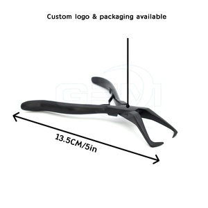 GEMSTONE ENTERPRISES Kit d'outils pour extensions de cheveux en acier inoxydable noir de 5 pouces, pinces durables et réutilisables pour l'installation/dépose, logo personnalisé - Product Image 4