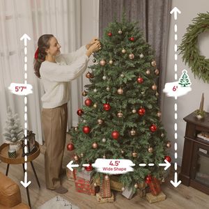 Albero di Natale di Lusso 2,13 m Controllato da App, Facile da Montare, 180 cm di Larghezza, LED a Spettro Completo, Luce Calda per Uso Interno - Product Image 3