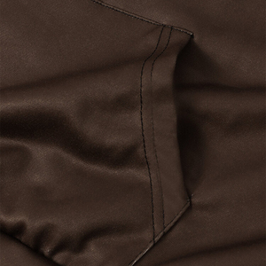Sudadera con Capucha para Hombre, Estampado de Hojas Tropicales Marrones, Manga Raglán, Estilo Holgado Informal, para Otoño e Invierno - Product Image 5