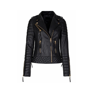 2026 Professional High Quality Customized Logo Printing Full Sleeves Genuine Leather Material Women Leather Jacket - Product Image 4