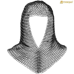 Armadura Tradicional Medieval de Malla de Acero, Capucha Hecha a Mano, Disfraz de Caballero Renacentista - Product Image 5