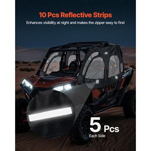Polaris RZR XP4 1000/เทอร์โบ2014-2023 UTV ตู้ CAB ประตูด้านบนมีซิปประเภทสินค้าประตูอื่น - Product Image 6