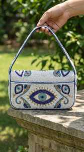 Beaded Fold <b>Over</b> Crossbody <b>Bag</b> Lemon Embroidery Pattern Bohemian Style Women's <b>Shoulder</b> Purse Valentine's Day Thread Waterproof - Product Image 4