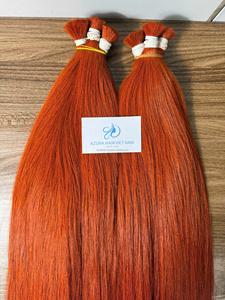 Extensiones de Cabello Humano Azura Hair Vietnam Naranja a Granel, Remy, Doble Trama a Máquina, Puntas Completas, Súper Doble Trama - Product Image 1