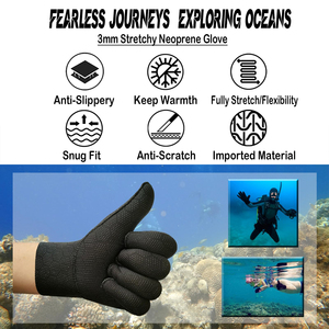 Guantes de Buceo de Alta Visibilidad, 3mm de Grosor, Protección Reforzada para Equipos de Rescate y Señalización Subacuática en Condiciones de Baja Luz - Product Image 5
