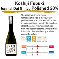 Édition limitée Koshiji Fubuki Junmai Dai Ginjo Polished 20% 720ml Doux avec boîte en bois de Paulownia Sake japonais Niigata