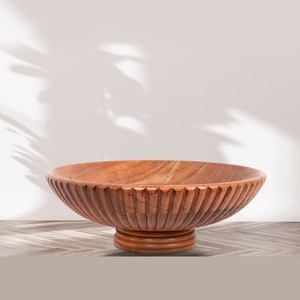 Tazón de Madera Ecológico Más Vendido, Acabado Natural Clásico, Estilo Americano, para Ensaladas, Frutas, Pan, Palomitas, Pasta, Fiestas y Cenas - Product Image 3