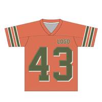 Nouveau design, maillots de football américain 100 % polyester imprimés par transfert thermique, entièrement personnalisables, broderie, maille, manches courtes, devant