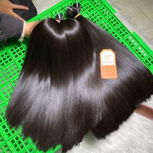 Precio de fábrica al por mayor Raw Vietnamita Hueso Extensiones de cabello de trama recta Longitud de 8 a 40 pulgadas - Product Image 1