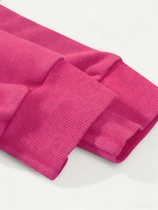 Sweat-shirt à capuche rose unisexe, décontracté, en polaire, couleur unie, coupe classique, pour l'automne, 100% coton, respirant, personnalisable - Product Image 3