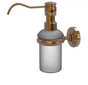 Modern <b>Brushed</b> Copper Stainless Steel Soap Dispenser Square Rustproof Liquid Hand Soap Pump <b>Bottle</b> for Minimalist Bathroom Vanit - Product Image 2