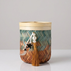 Exquisite Handmade Bamboo <b>Gift</b> <b>Box</b> for <b>Ramadan</b> Mubarak Elegant Eco Friendly Storage <b>Box</b> for Arabic Festival Candy Dates - Product Image 1