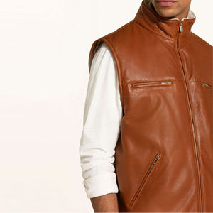 Gilet en cuir pour homme de qualité supérieure, design personnalisé, vente en gros, prix raisonnable, respirant et confortable - Product Image 6