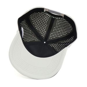 Custom Men 5 Panel Embroidery Logo Perforated Laser Cutting Hole Drilled Baseball Hat,Waterproof Sport Cap Hat - Product Image 3