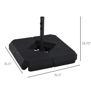 Base de sombrilla de acero para sombrillas de patio, con 4 pesas rellenables, para mayor estabilidad - Product Image 3