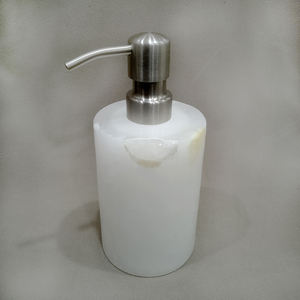 Support de distributeur de savon en pierre d'albâtre personnalisable, installation facile, flacon de savon liquide de luxe, écologique, pour salle de bain - Product Image 1