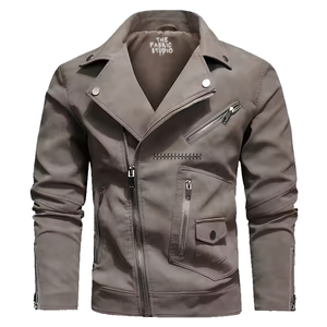 Chaqueta de Invierno Premium para Hombre, de Cuero Genuino, Transpirable, Ecológica, Resistente al Viento, con Cierre Frontal y Forro Suave y Cómodo para Uso Casual - Product Image 1