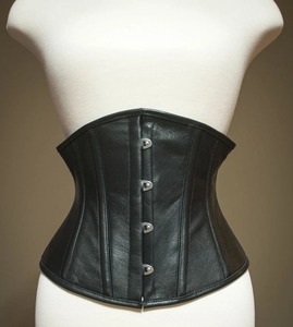 Corsé de cuero con cremallera y encaje estilo gótico punk para mujer, talla grande, moldeador de cadera, faja de látex, entrenador de cintura de tela satinada de secado rápido y firme. - Product Image 6