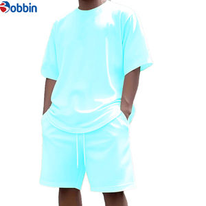 Ensemble de survêtements unisexes confortables pour hommes : T-shirt oversize et pantalon de jogging, couleur unie, style urbain, respirant, personnalisable pour l'été - Product Image 6