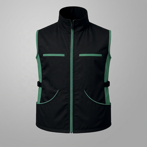 Chaleco de Trabajo para Manipulación de Perros, para Hombre, Negro y Verde, con Bolsillos con Cremallera, Resistente al Viento, Uniforme de Entrenamiento para Exteriores, con Logotipo Personalizado Impreso, OEM - Product Image 1