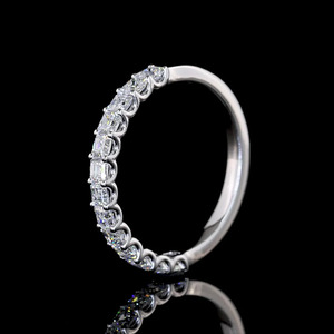 แหวนเพชรทรงแอสเชอร์เพาะเลี้ยงในห้องปฏิบัติการ ชุบโรเดียม ทอง 10K 14K 18K เงิน 925 935 - Product Image 4