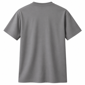 T-shirt surdimensionné pour homme en coton 100% premium, gris uni, col rond, 240 GSM, impression de logo personnalisée, streetwear décontracté - Product Image 2