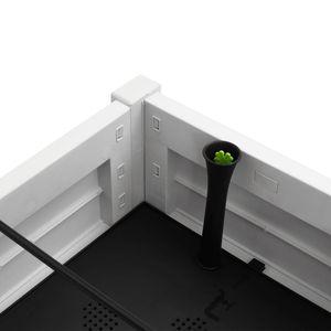 Grand abri de jardin et bac de rangement en polypropylène blanc durable pour potager surélevé - Product Image 5