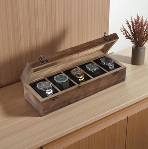 Handmade Wooden Watch Box for Men and Women-Jewelry & Timepiece Storage & <b>Display</b> <b>Case</b> - Product Image 5