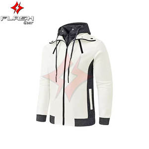 Sweat à capuche unisexe personnalisé en polaire de haute qualité avec fermeture éclair, protections CE amovibles et respirantes pour moto, toutes saisons - Product Image 4