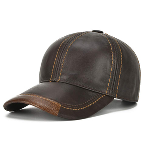 New Custom Design High Quality Custom Logo Made Leather <b>Cap</b> Wholesale Price Fashion Wear Leather <b>Caps</b> For Unisex - Product Image 4