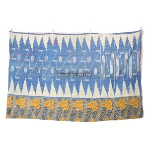 Indian Paisley Handmade Kantha <b>Quilt</b> Throw Reversible Bedspread <b>Quilt</b> Gudri Reversible Throw Blanket Cotton <b>Quilts</b> Indian Revers - Product Image 2