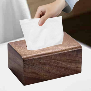 Boîte à mouchoirs multifonctionnelle en bois, écologique, couleur personnalisée, artisanat naturel, pour la maison et la table de l'hôtel - Product Image 6