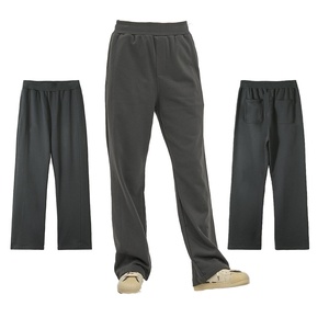 Wholesale High Quality Men's Sweatpants Fleece Casual Cotton Streetwear Sweatpants Straight-Leg Baggy Sweatpants for Men - Product Image 1
