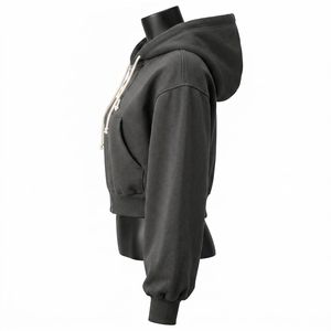 High Quality Crop Top <b>Hoodie</b> for Women 100% Cotton Wholesale Price Breathable <b>Lightweight</b> <b>Hoodies</b> - Product Image 5