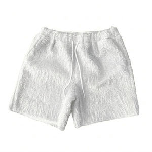 Shorts de Mohair al por Mayor para Hombre, Estilo Urbano, Textura Afelpada, Logotipo Personalizado de Fábrica para Compradores Globales - Product Image 1