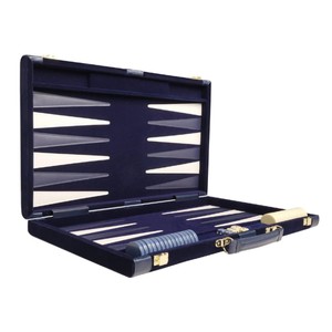 Luxury Leather Backgammon <b>Set</b> Premium Velvet Board Game Custom Wooden Classic Travel Backgammon Board Case with <b>Dice</b> Shakers - Product Image 2